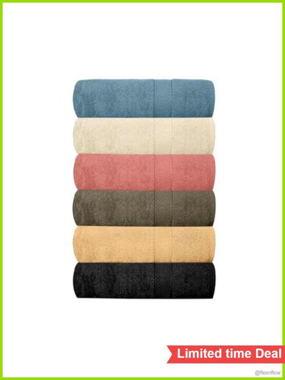 100% Cotton Bath Towels Pack of 6 Ultra Soft Quick Dry Highly Absorbent 24x48